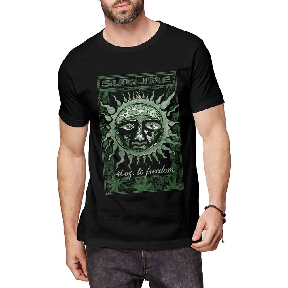 Sublime Unisex T-Shirt GRN 40 Oz Black (XL)