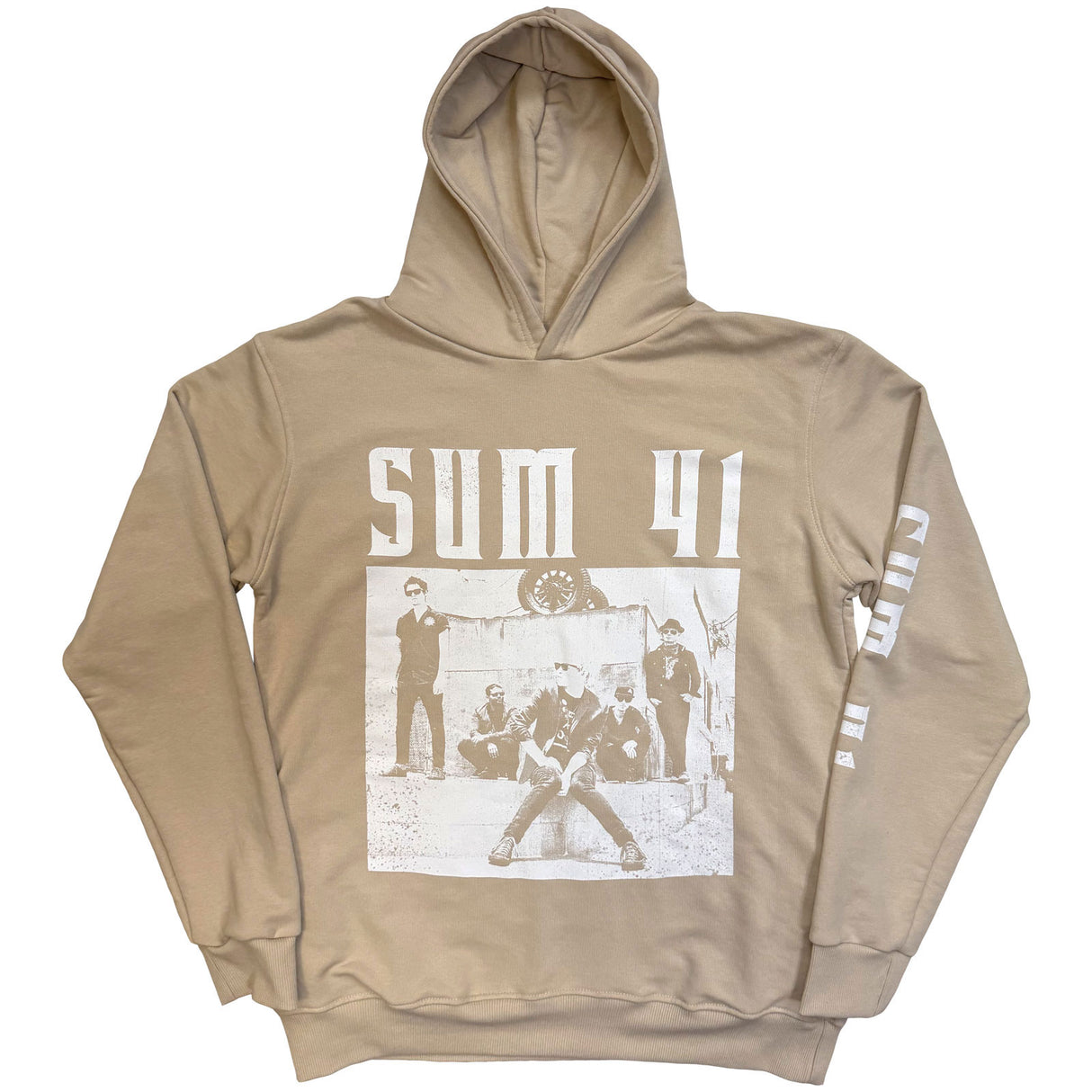 Sum 41 Unisex Unplugged Pullover Hoodie Band Photo Natural (S)