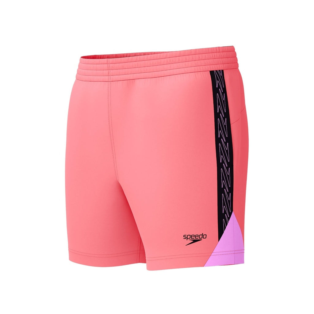 Speedo Hyperboom Splice 16" Mens Swim Shorts Hyper Coral Pink (S)