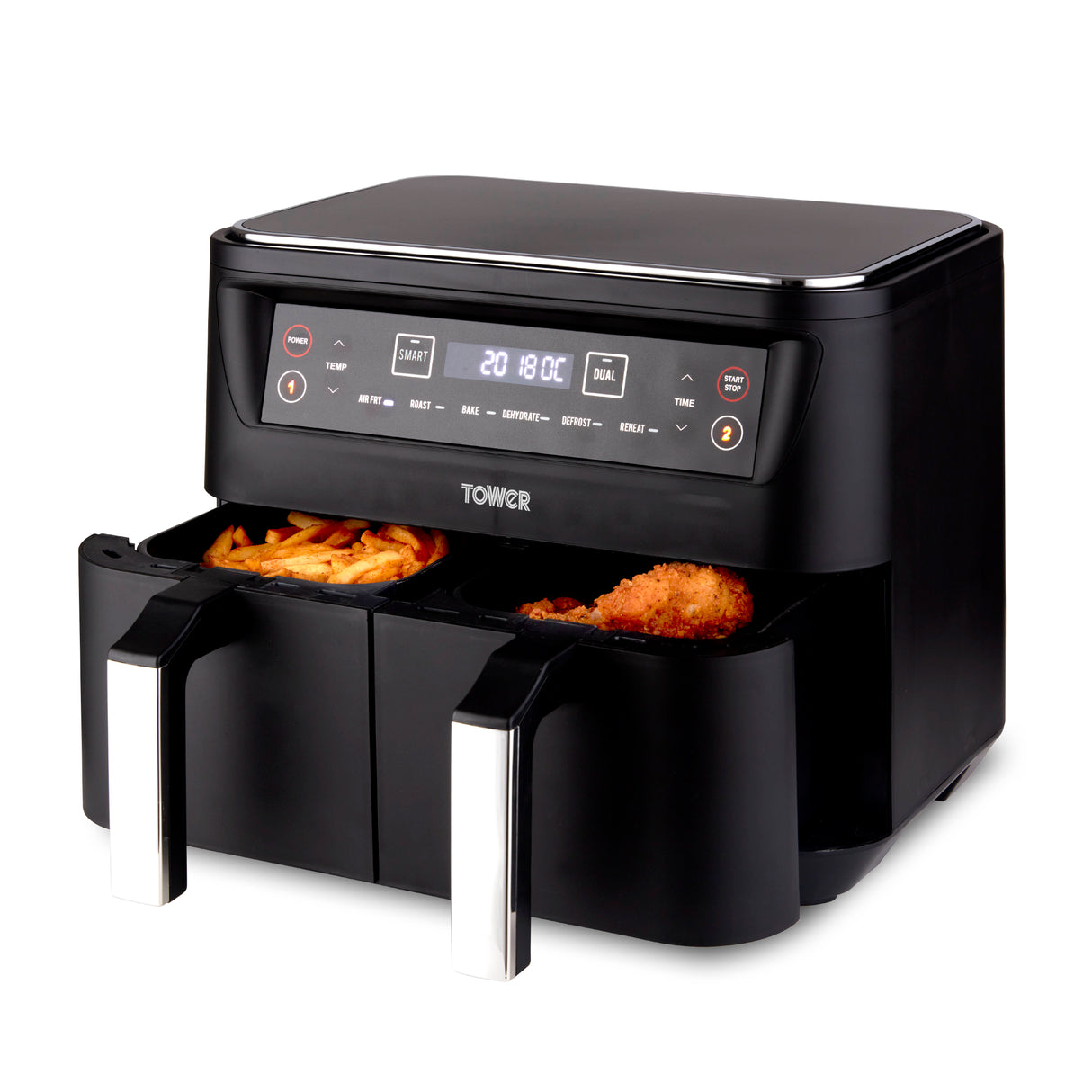 Tower Vortx T17097 8.0L Dual Basket Air Fryer Black