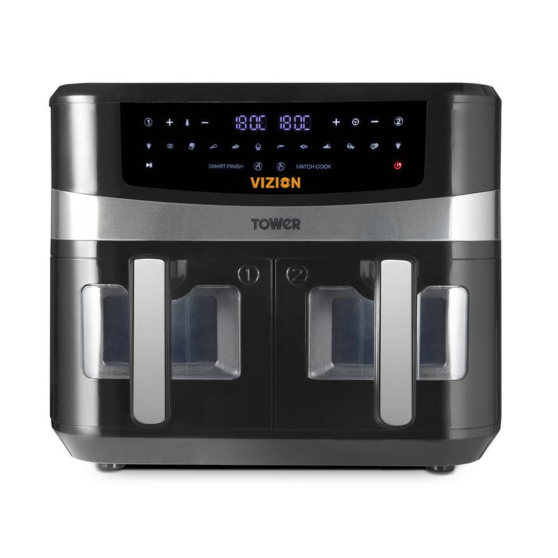 Tower Vortx Vizion T17100 9.0L Digital Dual Basket Air Fryer Black