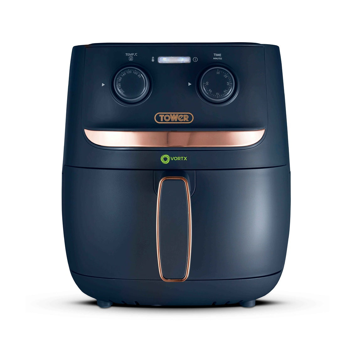 Tower Vortx T17126MNB 3.8L Manual Basket Air Fryer Midnight Blue/Rose Gold