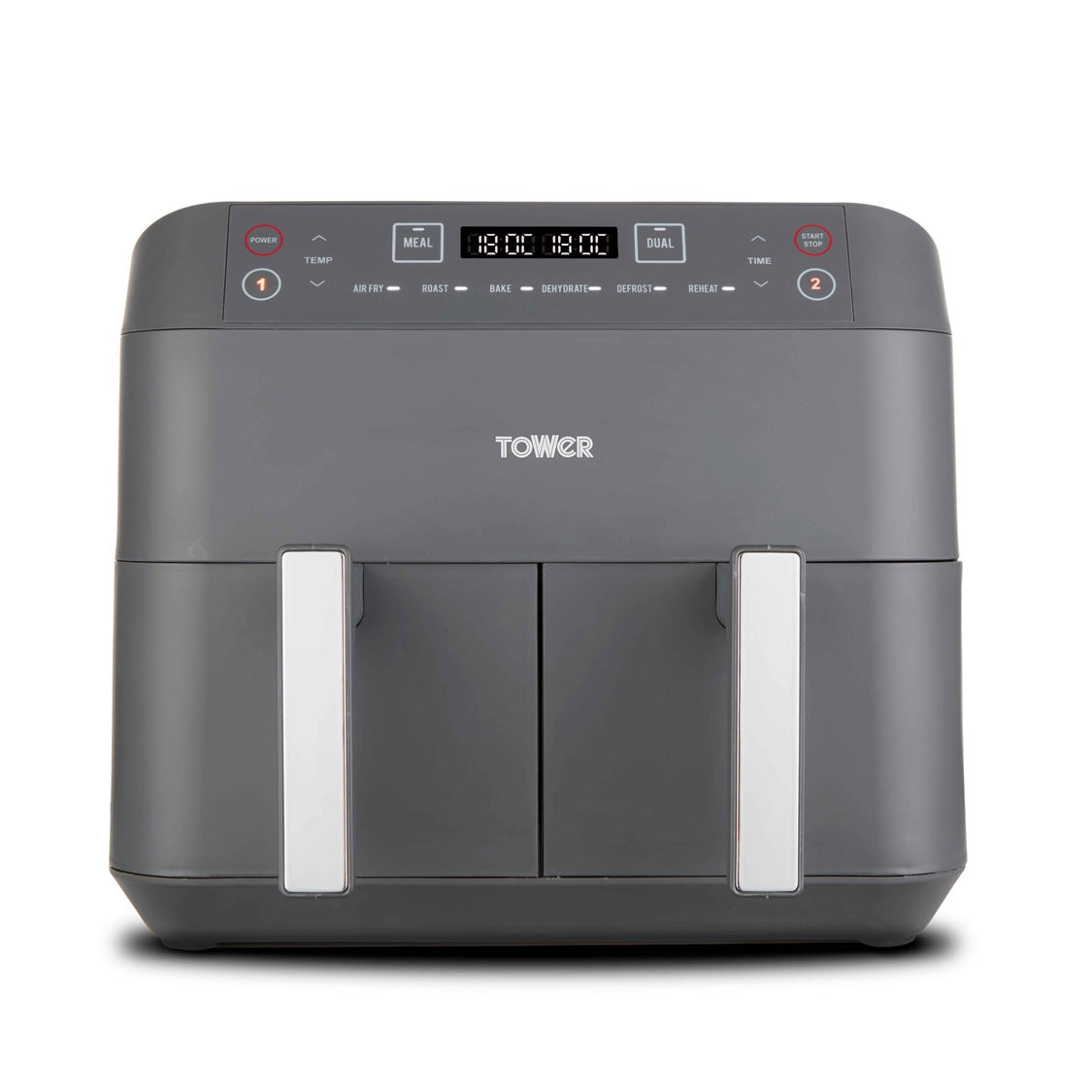 Tower Vortx T17136 3.8L Digital Dual Basket Air Fryer Grey