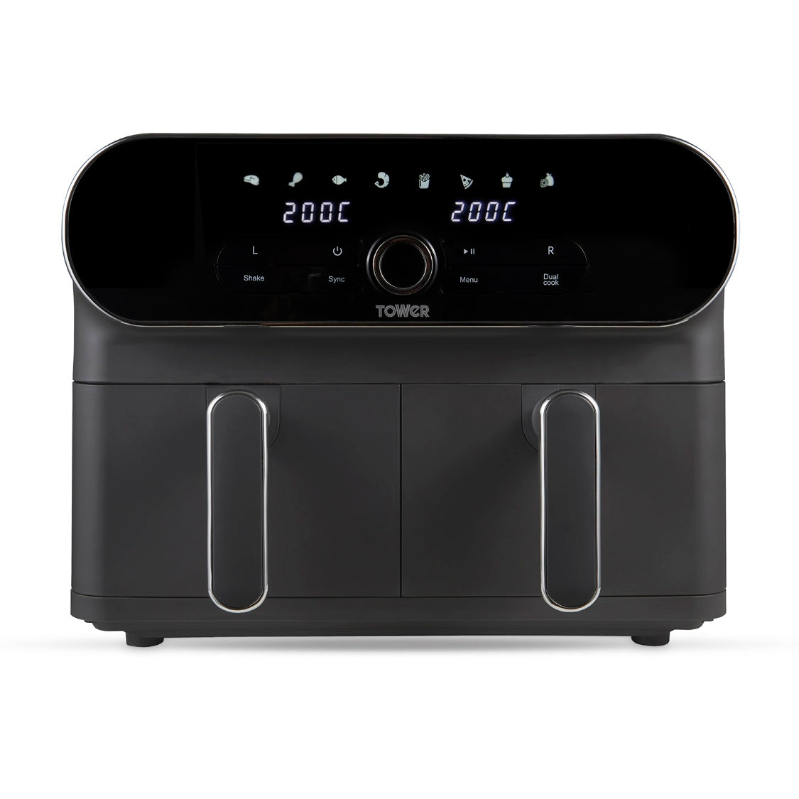 Tower Vortx Elite T17138 10.4L Dual Basket Air Fryer Graphite Grey