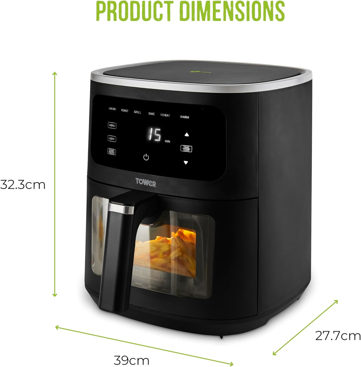 Tower Vortx Vizion T17174 4.0L Digital Basket Air Fryer Black