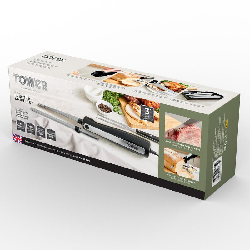 Tower T19028 Electric Knife With Fork