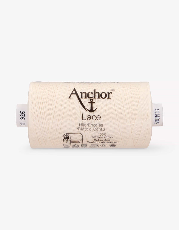 Anchor Lace 30 Cotton Embroidery Thread 500m Spool - Cream (0926)