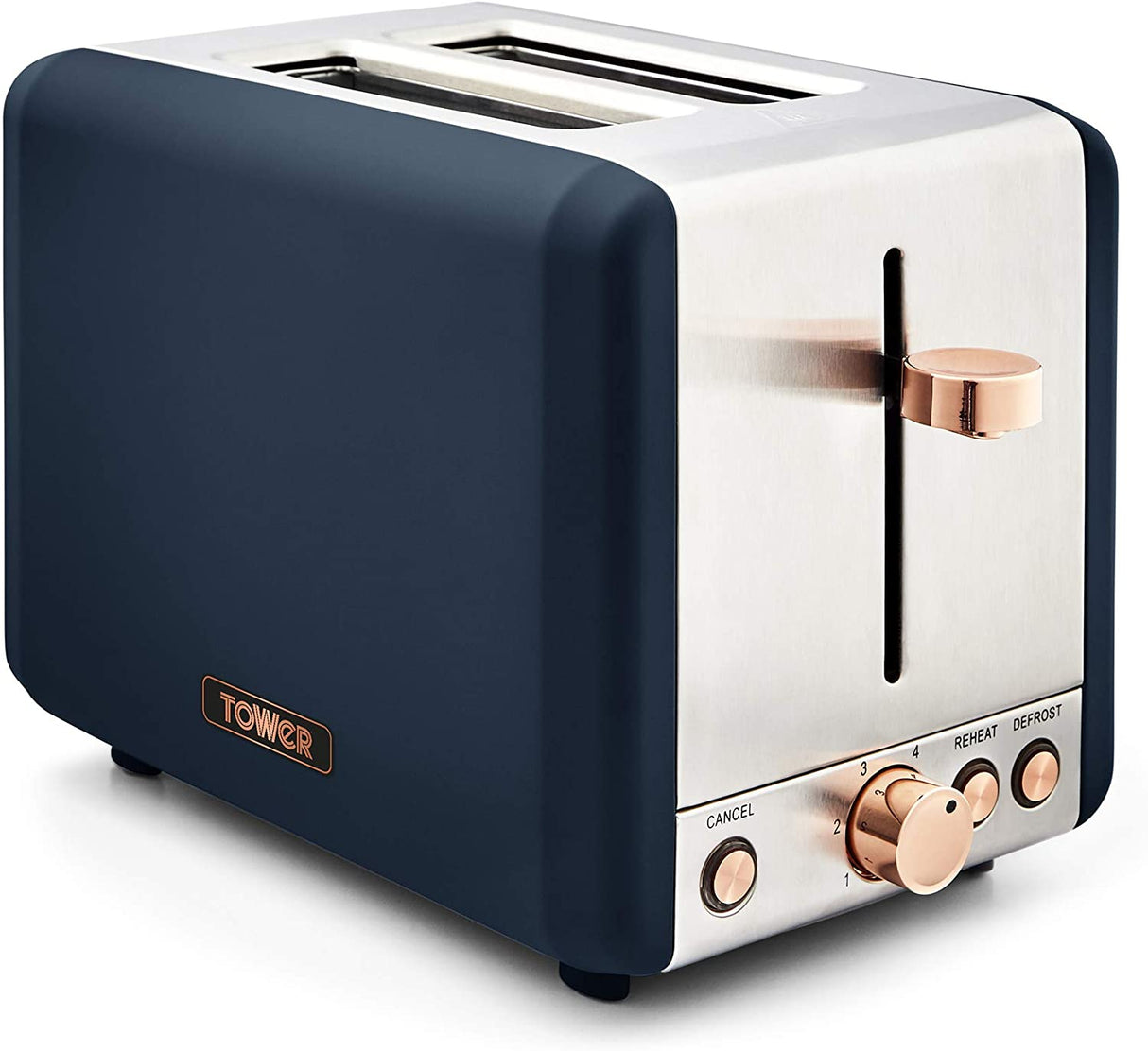 Tower Cavaletto T20036MNB 800W 2-Slice Toaster Midnight Blue