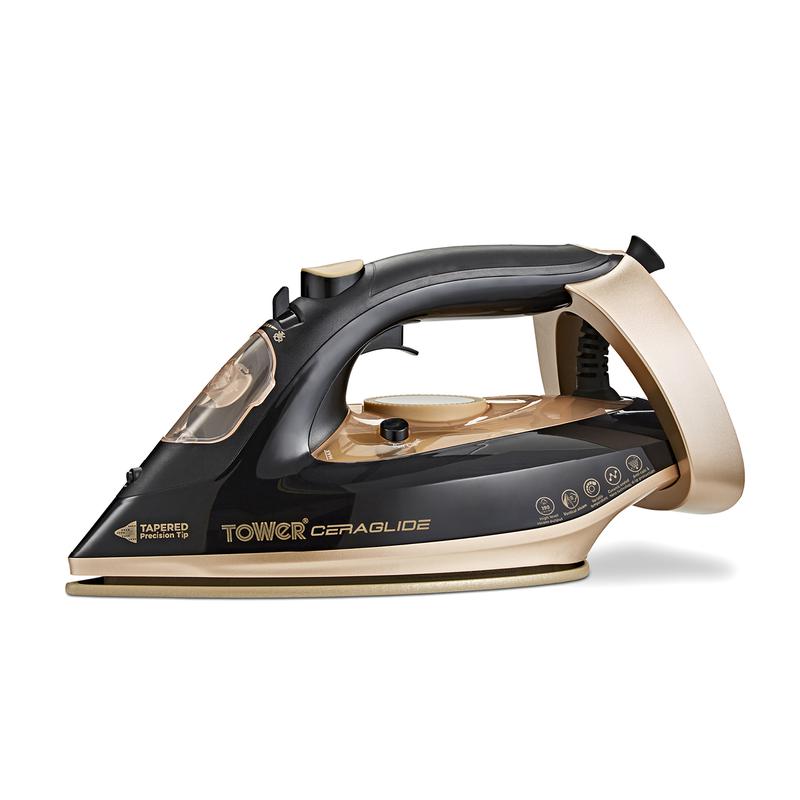 Tower T22021GLD Ceraglide 3100W Steam Iron Black/Gold