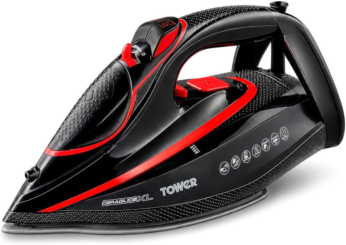 Tower T22034RED CeraGlide XL 3100W One Temp Steam Iron
