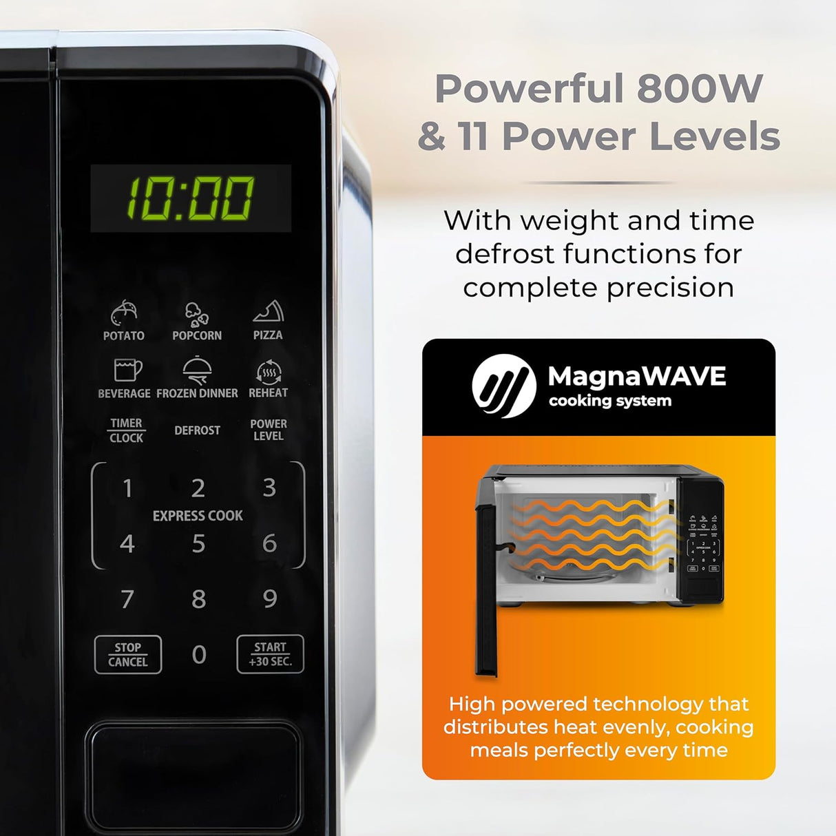 Tower T24045BLK 800W 20L Digital Microwave Oven Black