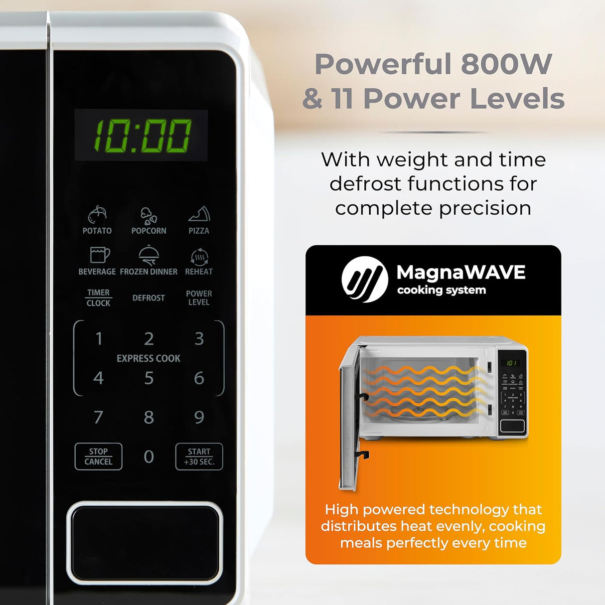 Tower T24045WHT 800W 20L Digital Microwave Oven White