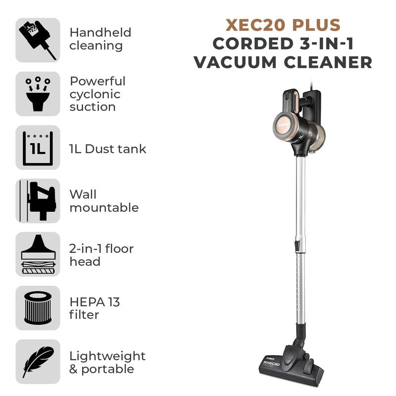 Tower RXEC20 Plus Corded 3-in-1 Vacuum Cleaner Blue/Silver