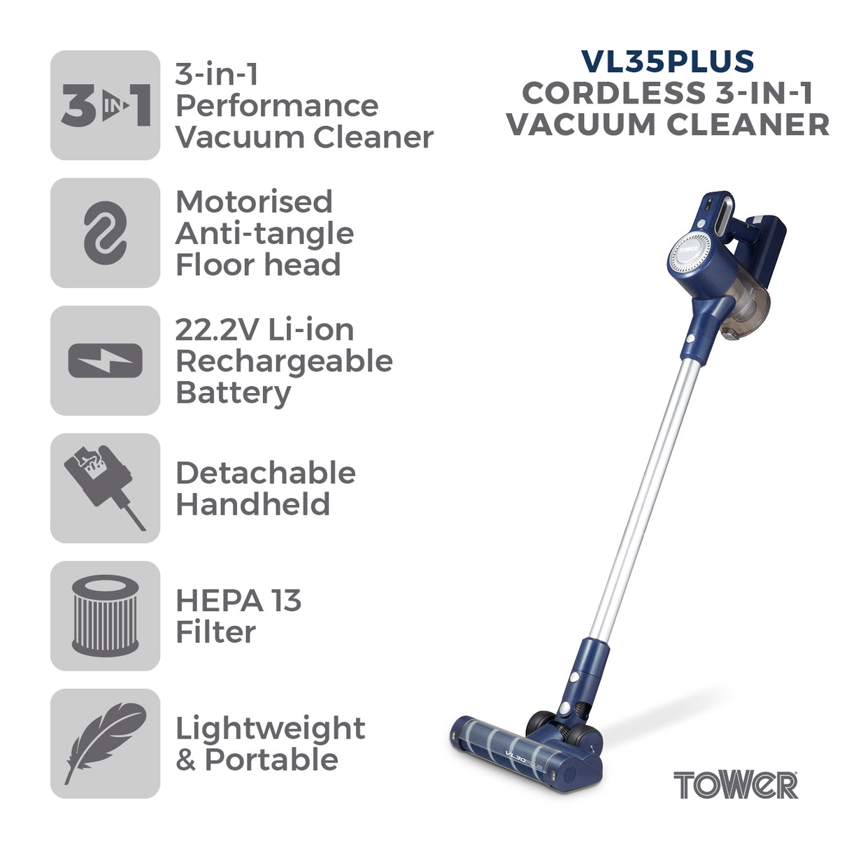 Tower VL35 Pro Cordless Stick Vacuum Cleaner