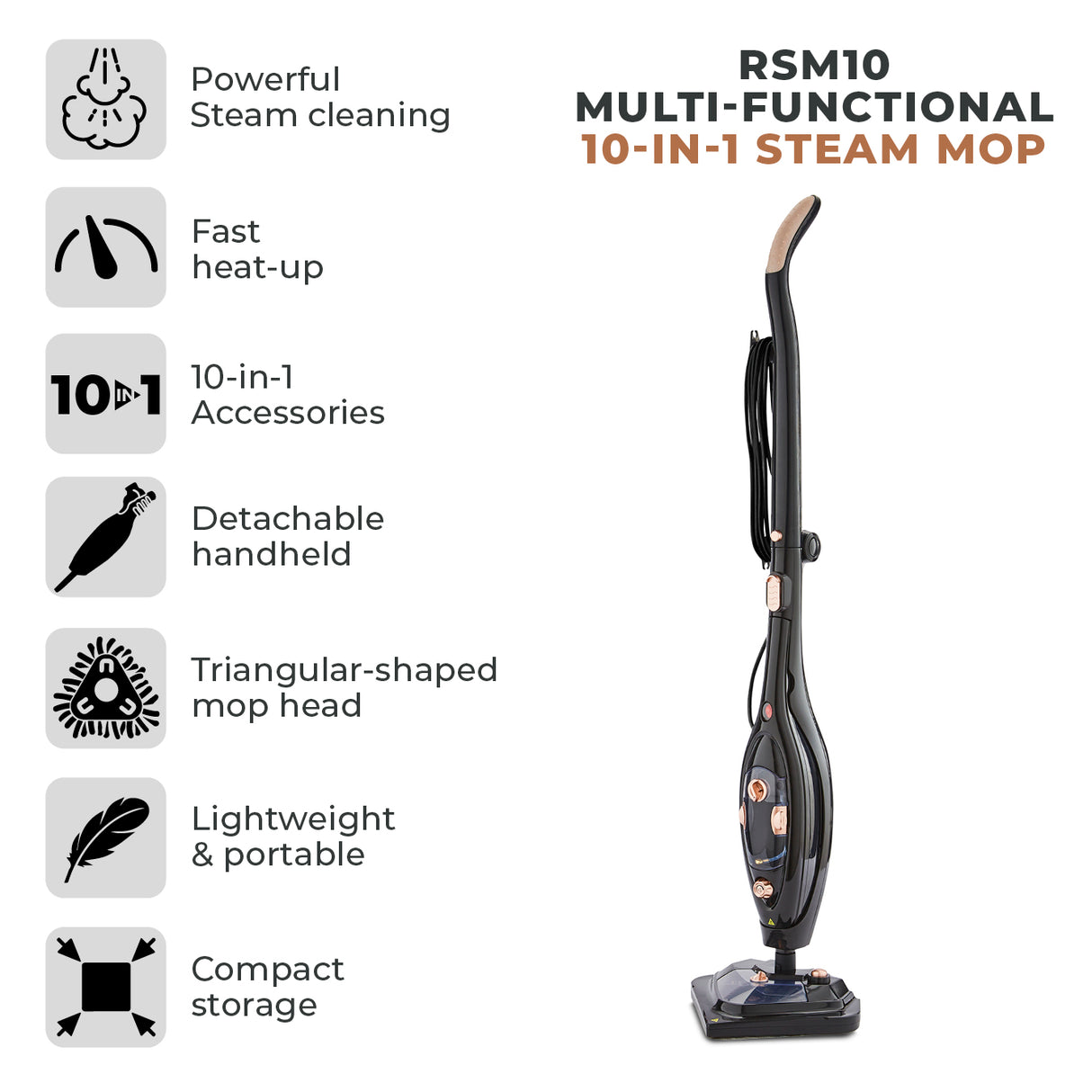 Tower RSM10 10-in-1 Upright Steam Cleaner