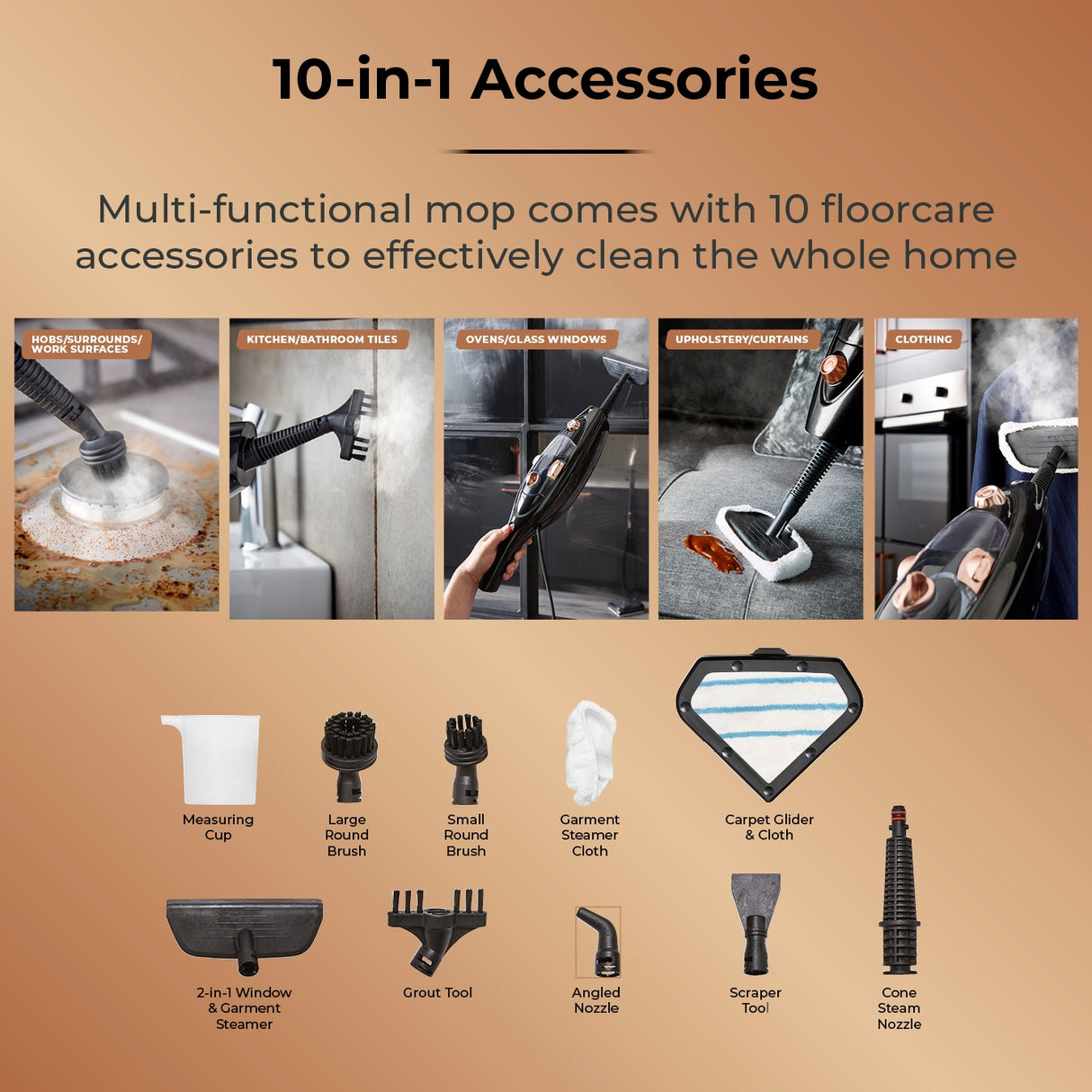 Tower RSM10 10-in-1 Upright Steam Cleaner