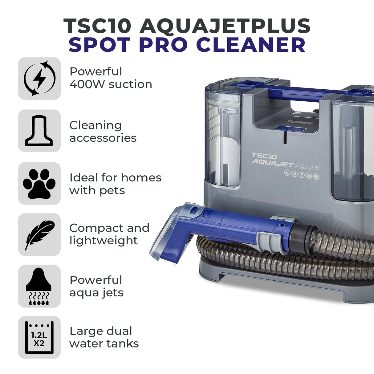 Tower TSC10 AquaJet Plus Spot Cleaner