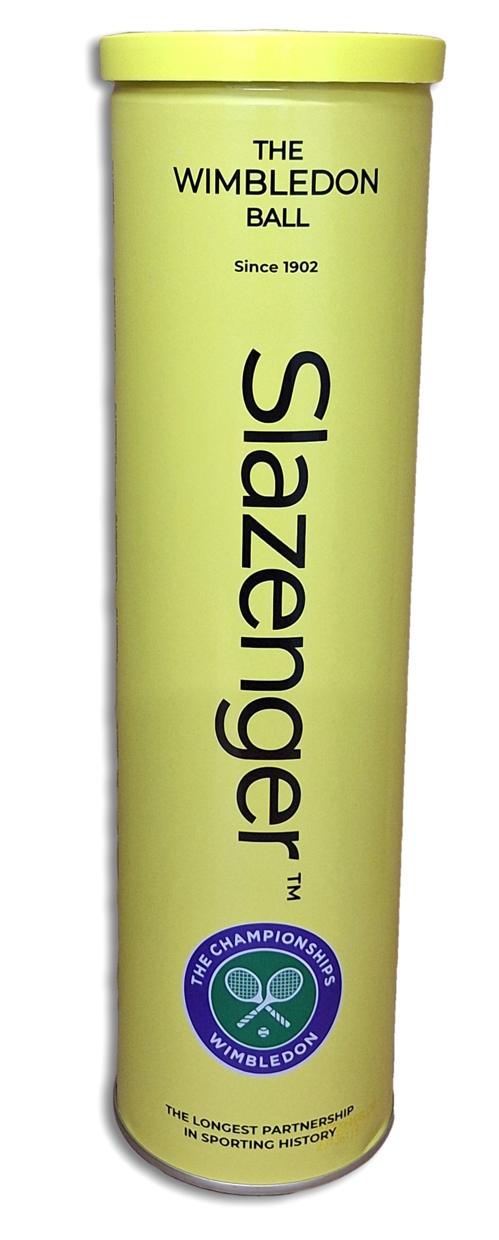 Slazenger Wimbledon Tennis Balls Yellow in Tube (4pk)
