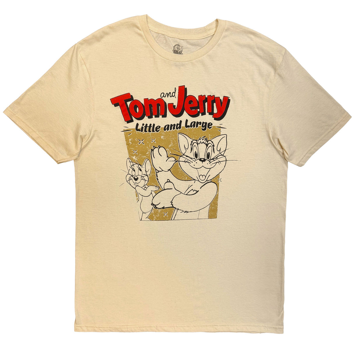 Tom & Jerry Unisex T-Shirt Little & Large Natural (M)