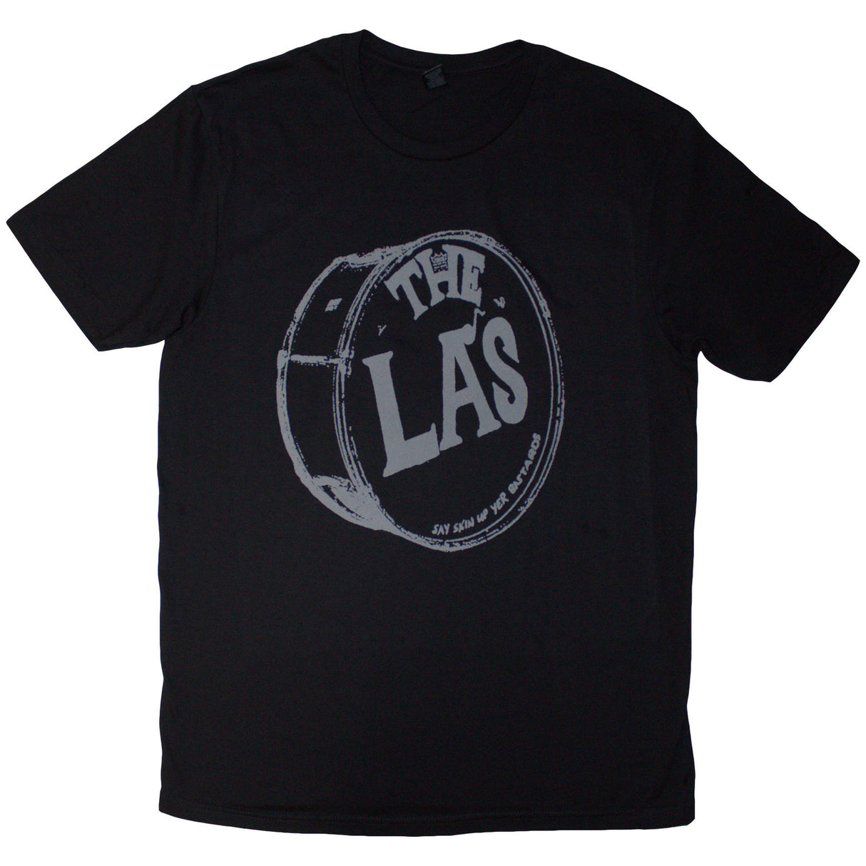 The LA's Unisex T-Shirt Grey Drum Head Logo Black (L)