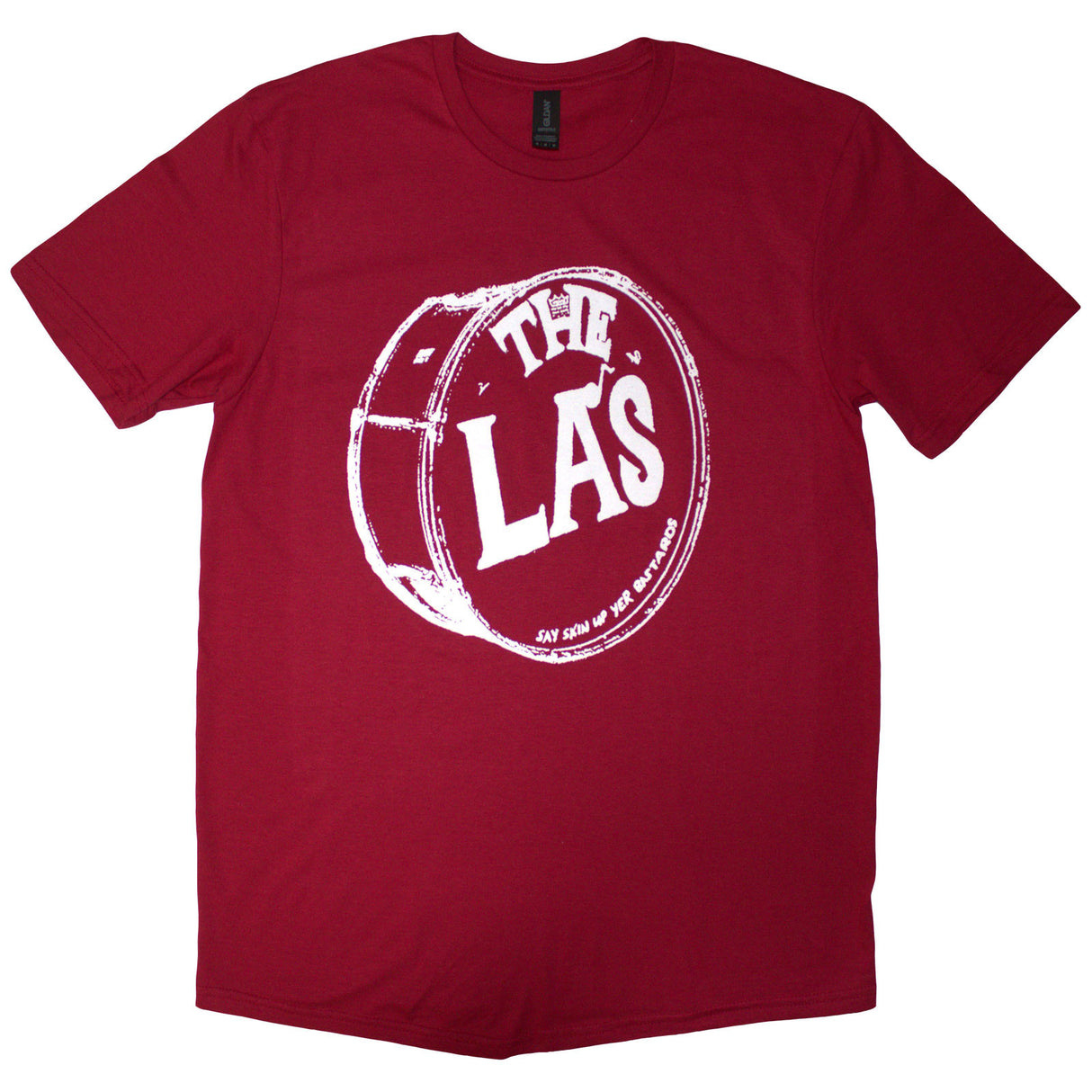 The LA's Unisex T-Shirt White Drum Head Logo Red (S)
