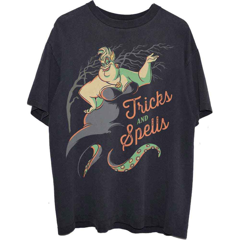 Disney Unisex T-Shirt Little Mermaid Ursula Tricks & Spells Black (M)