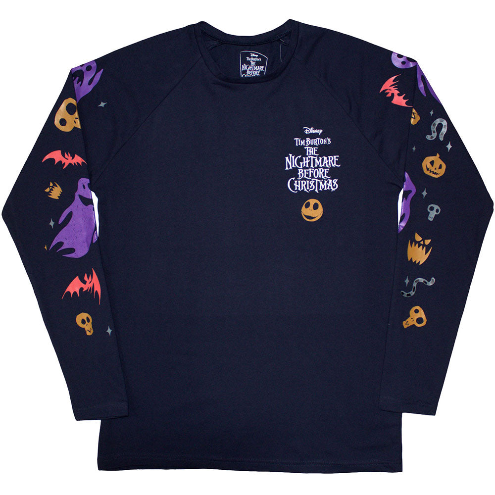 Disney Unisex Long Sleeve T-Shirt The Nightmare Before Christmas Ghouls Blue (S)