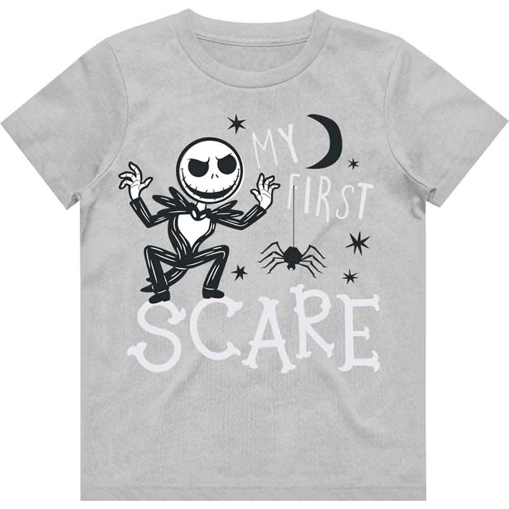 Disney Kids T-Shirt The Nightmare Before Christmas First Scare Grey (7-8yrs)