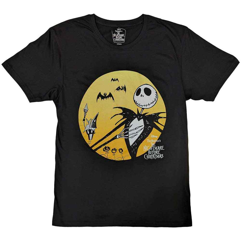 Disney Unisex T-Shirt The Nightmare Before Christmas Sunset Jack Black (XL)