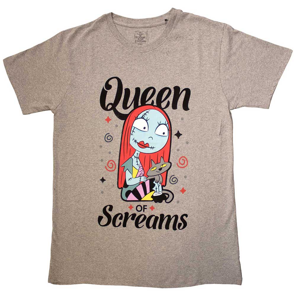 Disney Unisex T-Shirt The Nightmare Before Christmas Queen of Screams Grey (L)