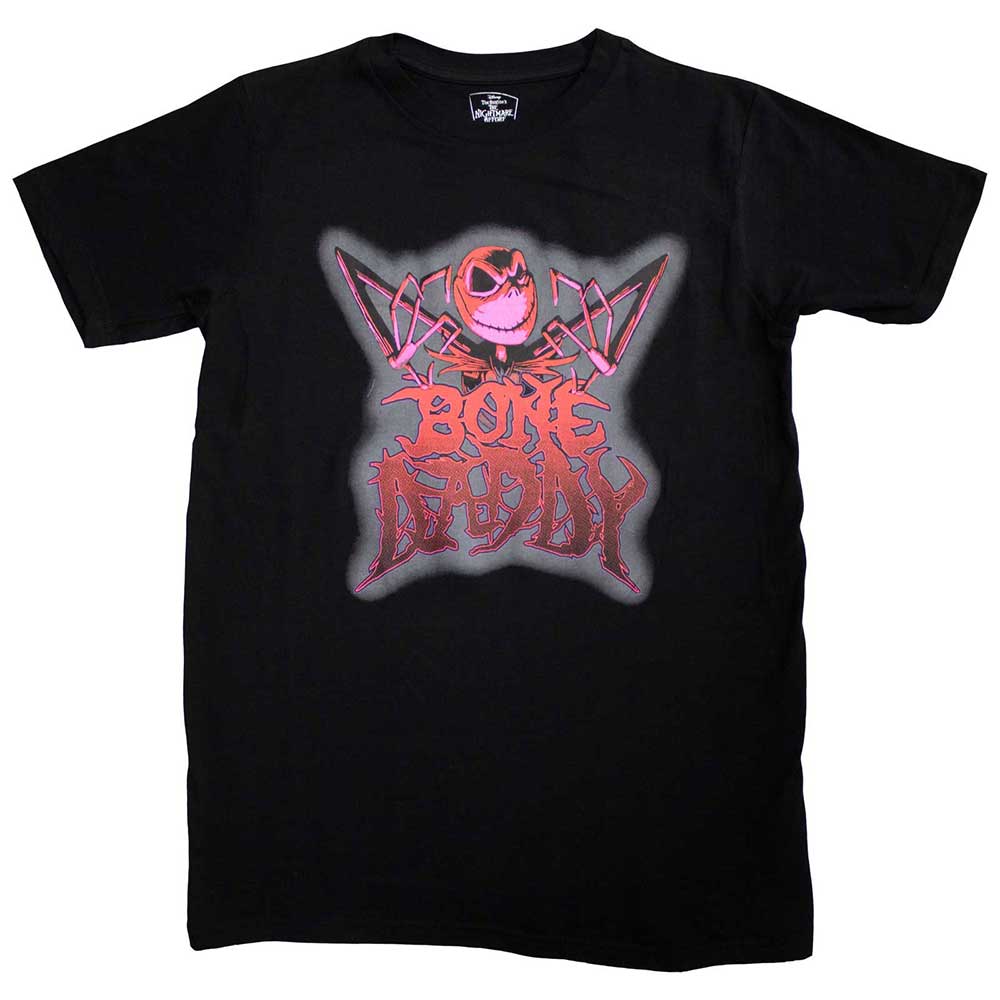 Disney Unisex T-Shirt The Nightmare Before Christmas Bone Daddy Black (XL)