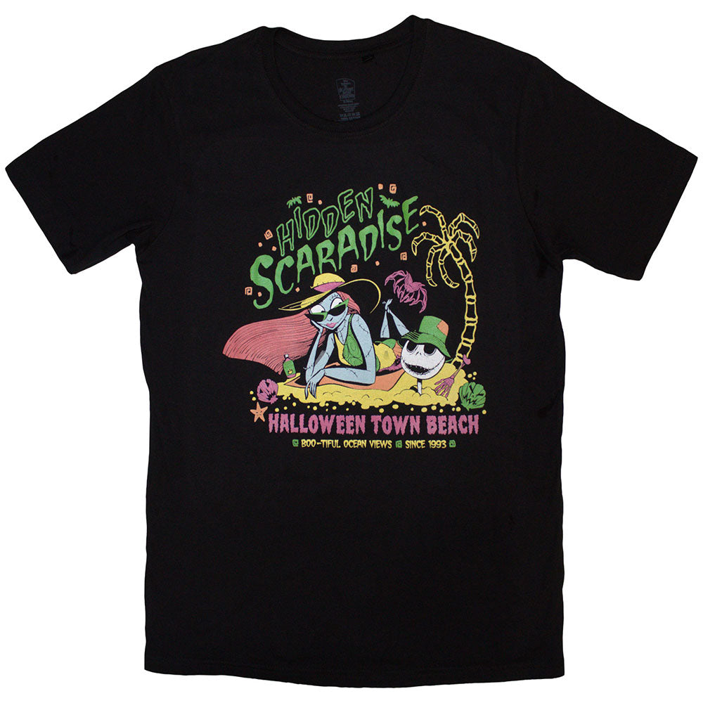 Disney Unisex T-Shirt The Nightmare Before Christmas Hidden Scaradise Black (S)