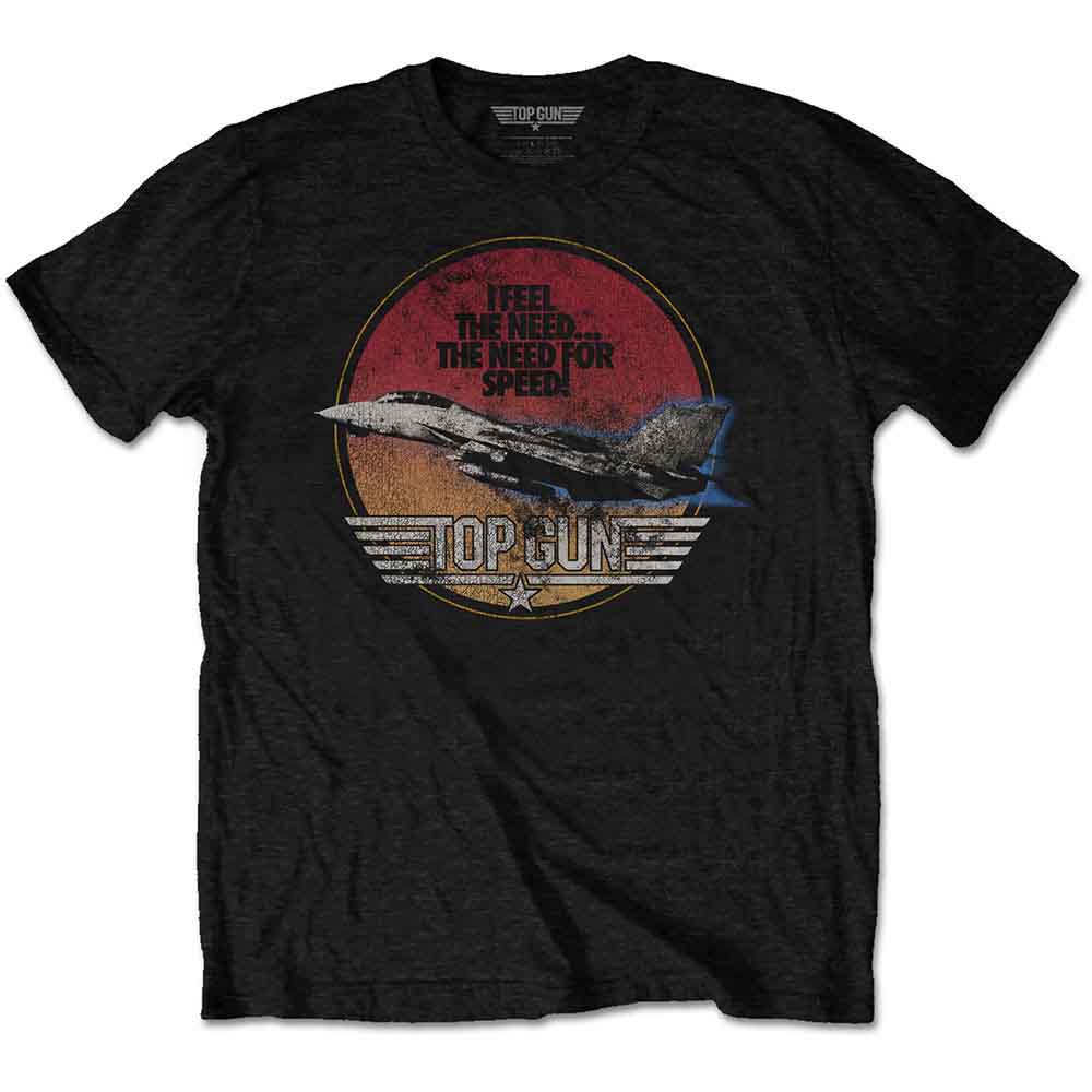 Top Gun Unisex T-Shirt Speed Fighter Black (XXL)
