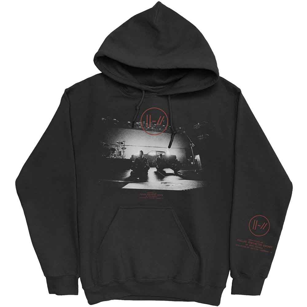 Twenty One Pilots Unisex Pullover Hoodie Dark Stage (Arm Prints) Black (XXL)