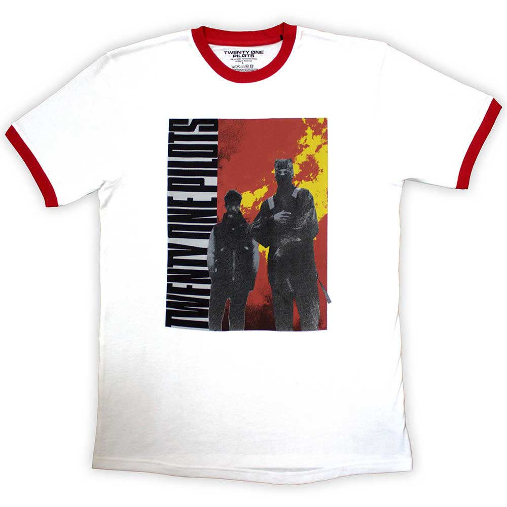 Twenty One Pilots Unisex Ringer T-Shirt Side Stand Ringer White (M)