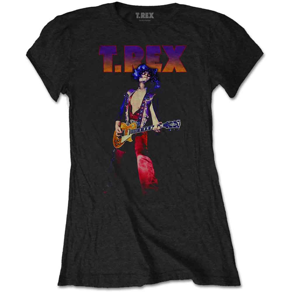 T-Rex Ladies T-Shirt Rockin Black (S)