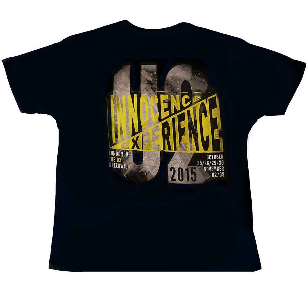 U2 Unisex T-Shirt I+E London Event 2015 Navy Blue (XXL)