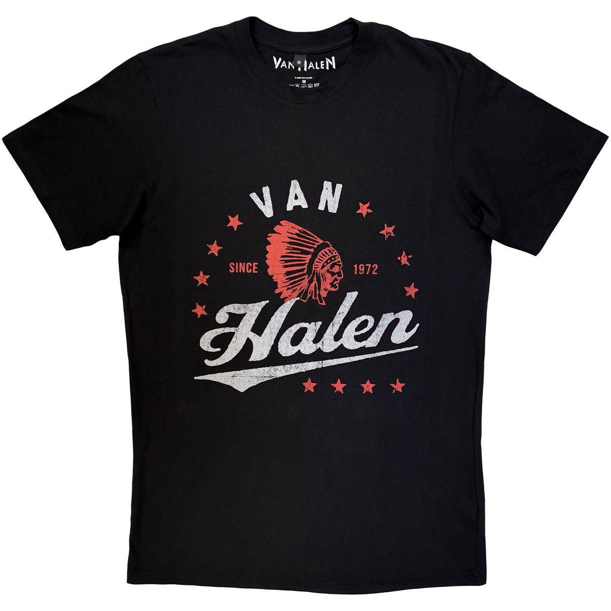 Van Halen Unisex Carbon T-Shirt Red Indian Black (M)
