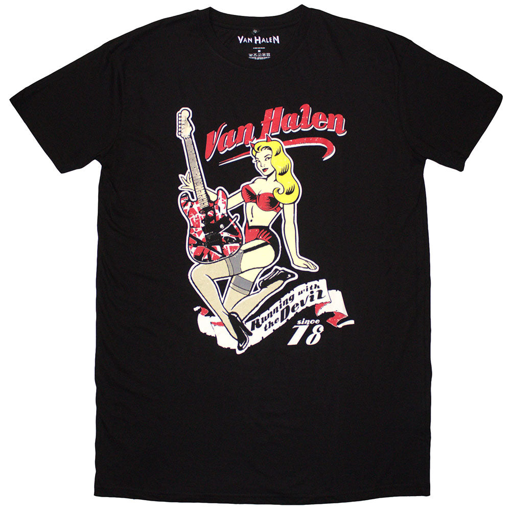 Van Halen Ladies T-Shirt Dress Running With The Devil Black (XXL)
