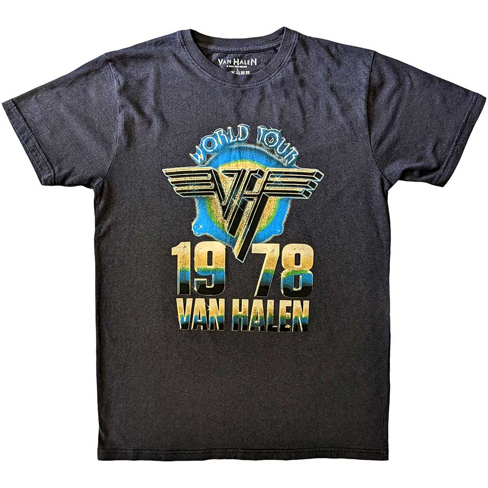 Van Halen Unisex T-Shirt World Tour '78 Black V2 (M)