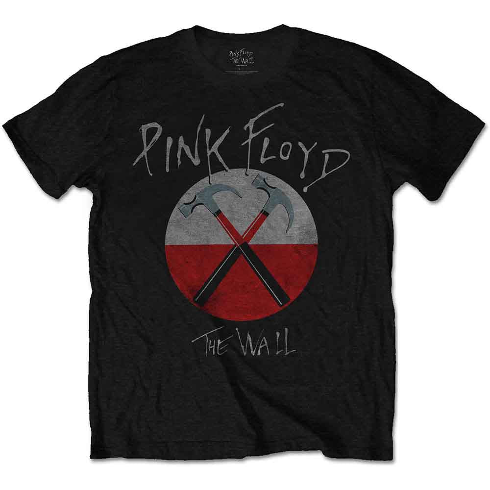 Pink Floyd Unisex T-Shirt The Wall Hammers Logo Black (L)