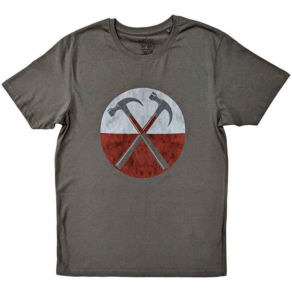 Pink Floyd Unisex Vintage T-Shirt The Wall Hammers Grey (M)