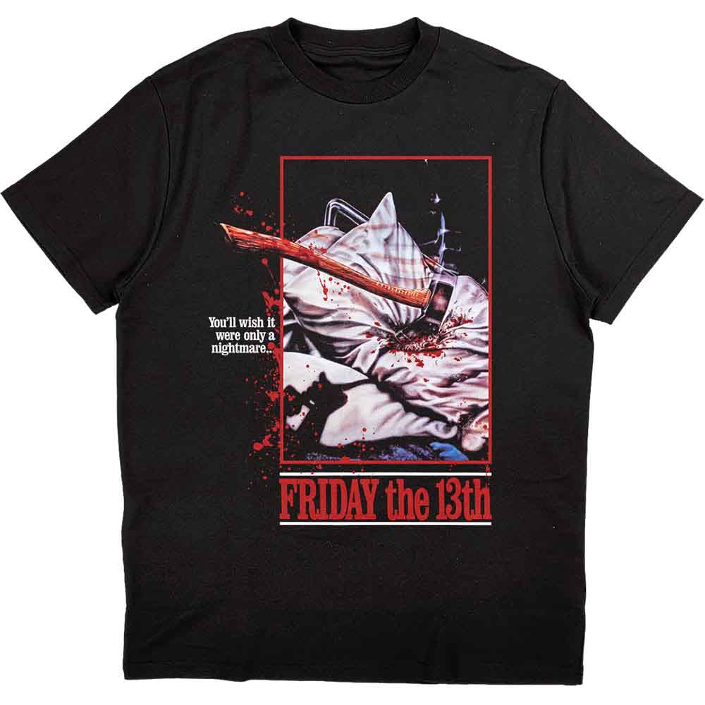 Warner Bros Unisex T-Shirt Friday the 13th Only A Nightmare Black (XL)