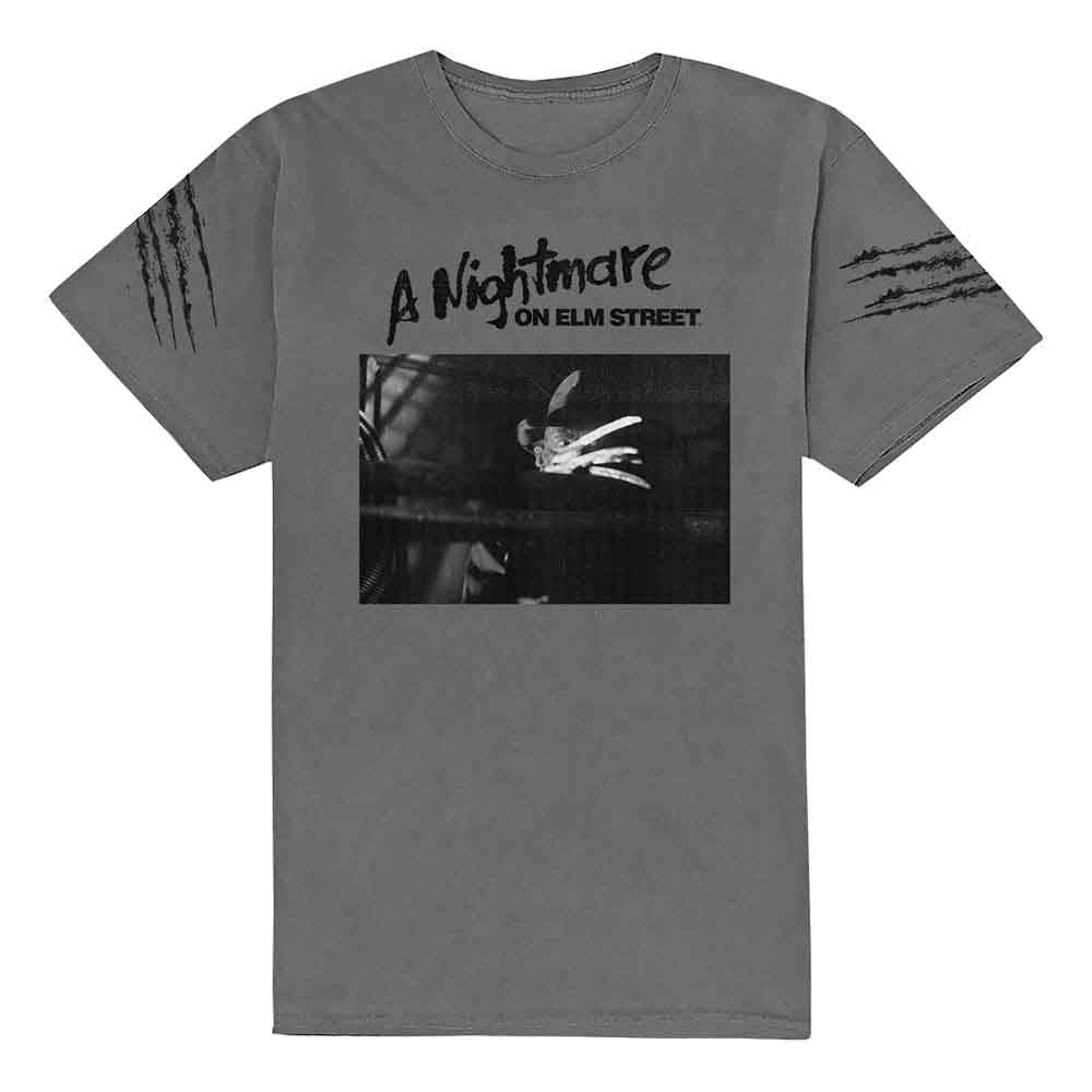 Warner Bros Unisex T-Shirt Nightmare on Elm Street Sleeve Scratch Grey (S)