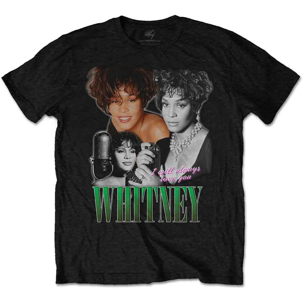Whitney Houston Unisex T-Shirt Always Love You Homage Black (S)
