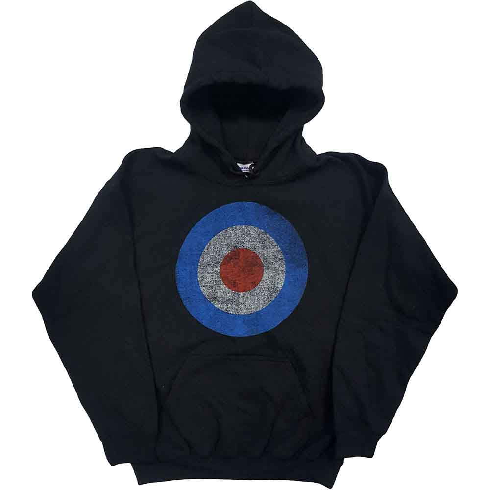 The Who Men's Pullover Hoodie Target Distressed Black (XXL)