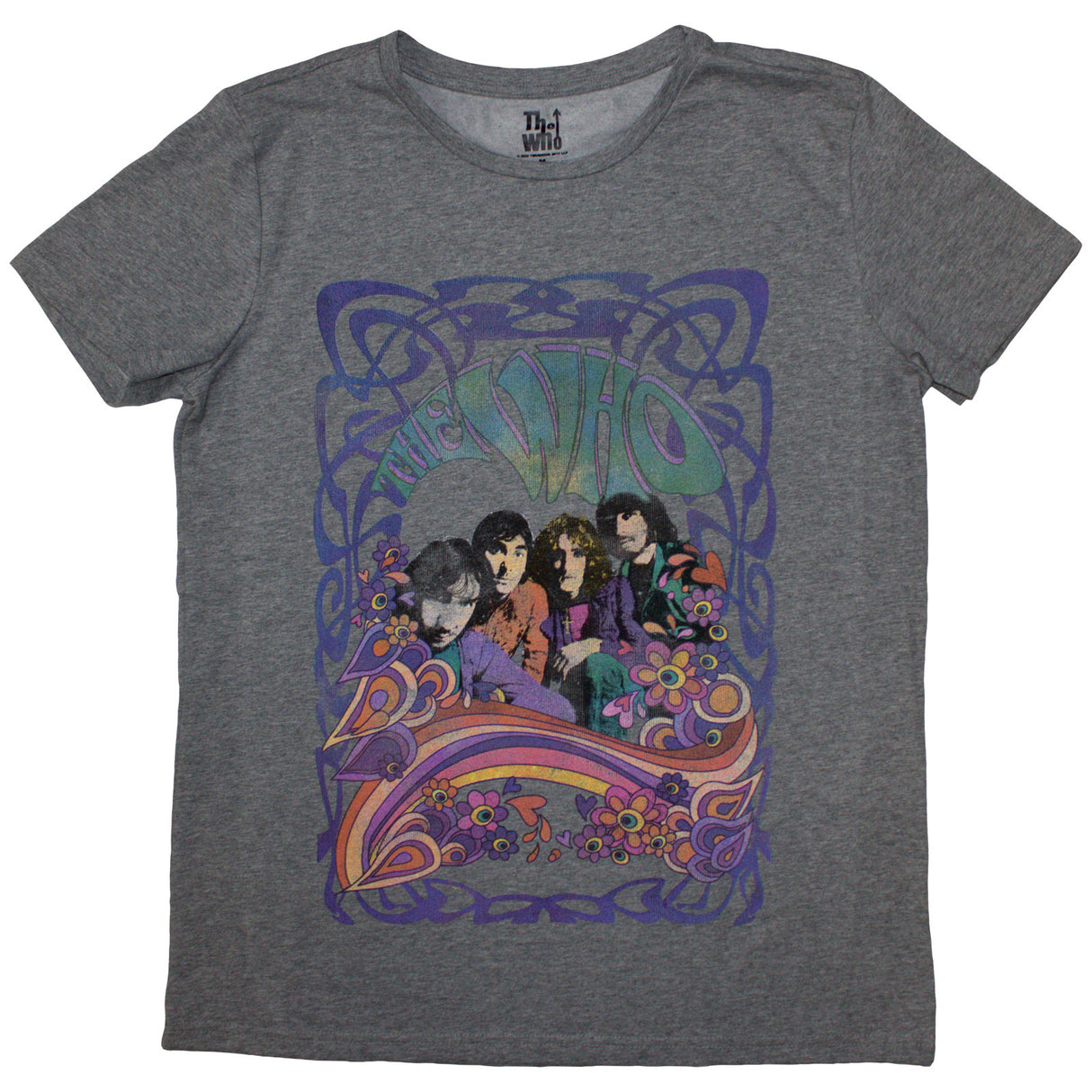 The Who Ladies T-Shirt Psych Floral Grey (XXL)