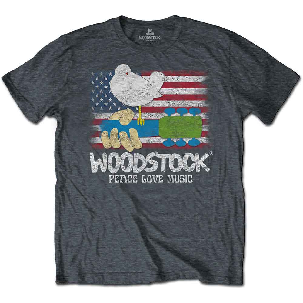 Woodstock Unisex T-Shirt Flag Grey (S)