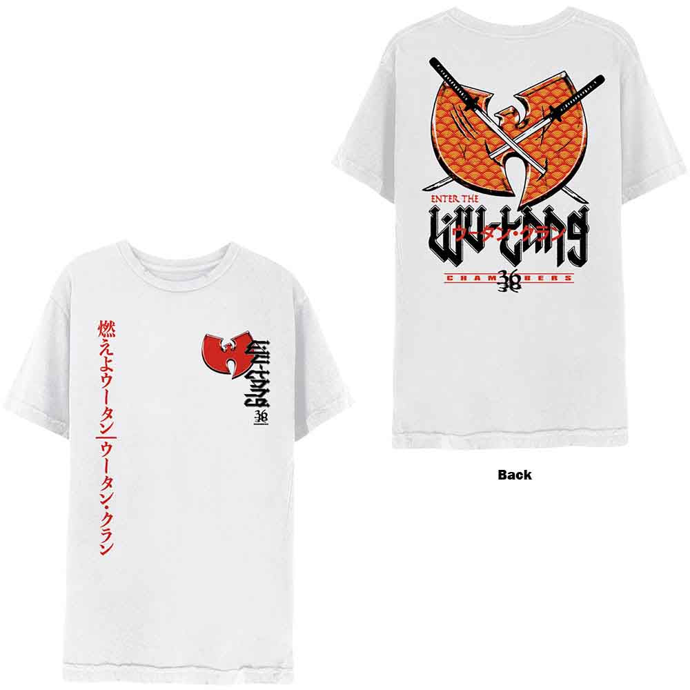 Wu-Tang Clan Unisex T-Shirt Swords (Back Print) White (S)