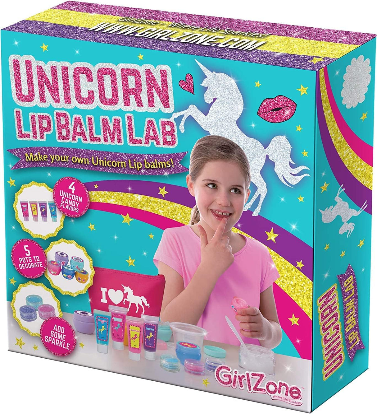 GirlZone Unicorn Lipbalm Lab Lip Balm Making Kit